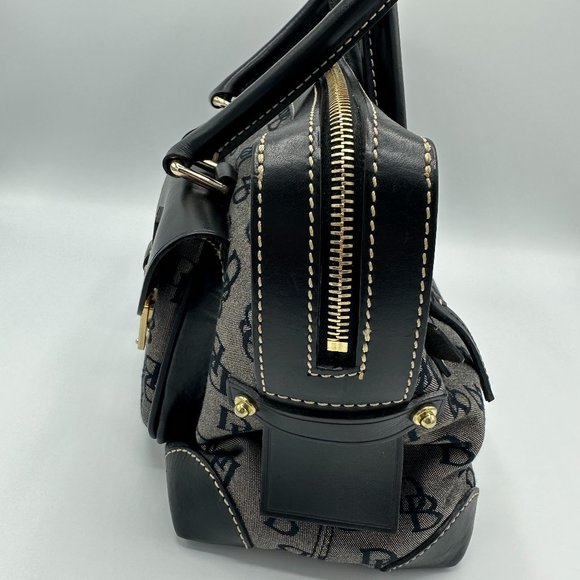 Vintage DOONEY & BOURKE Shadow Canvas Anniversary Bag Shoulder Lock 1990 - Picture 5 of 15